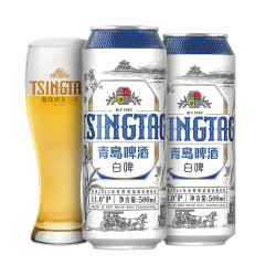 青岛啤酒 白啤全麦酿造 500mL12罐整箱装 下单领取满96减20元 参与 - 86线报