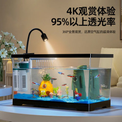 Barbarous Growth鱼缸水族箱客厅阳台家用中小型自循环懒人免换水生态塑料金鱼缸30裸缸 - 86线报