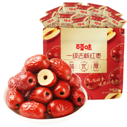 百草味一级去核大红枣500g 12.9元 - 美泡泡