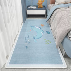 KAYE地毯儿童房间卧室加厚免洗床边毯海底世界60x160cm 19元 - 86线报