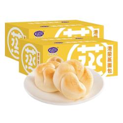 港荣奶黄味淡奶味蒸面包夹心营养早餐460g*2箱 27.8元 - 86线报