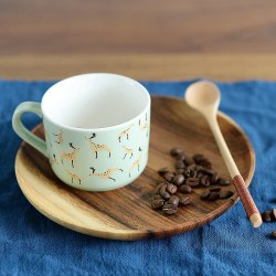 千度尚品创意陶瓷杯带盖300ml绿色-麋鹿 11.8元 - 线报酷