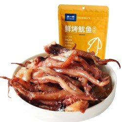 水一方一方现烤鱿鱼须大连特产原味鱿鱼头碳烤川麻铁板鱿鱼丝海鲜零食原味鱿鱼头60g 16.9元 - 86线报