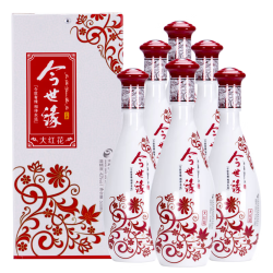 今世缘大红花白酒家常自饮小酌聚会宴请送礼口粮酒42度500mL6瓶整箱装 177元 - 86线报
