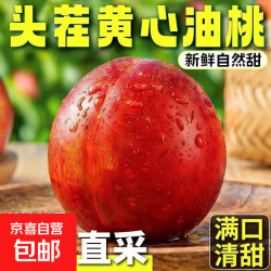 山西桃子油桃大麻脸头茬脆甜桃子油桃生鲜精选中果60-80g带箱净重3斤 5.38元 - 86线报